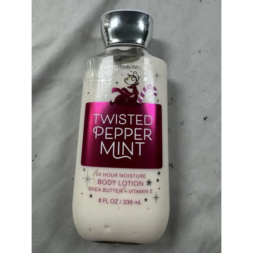 Bath & Body Works Twisted Peppermint Body Lotion 8 Oz Holiday Traditions New